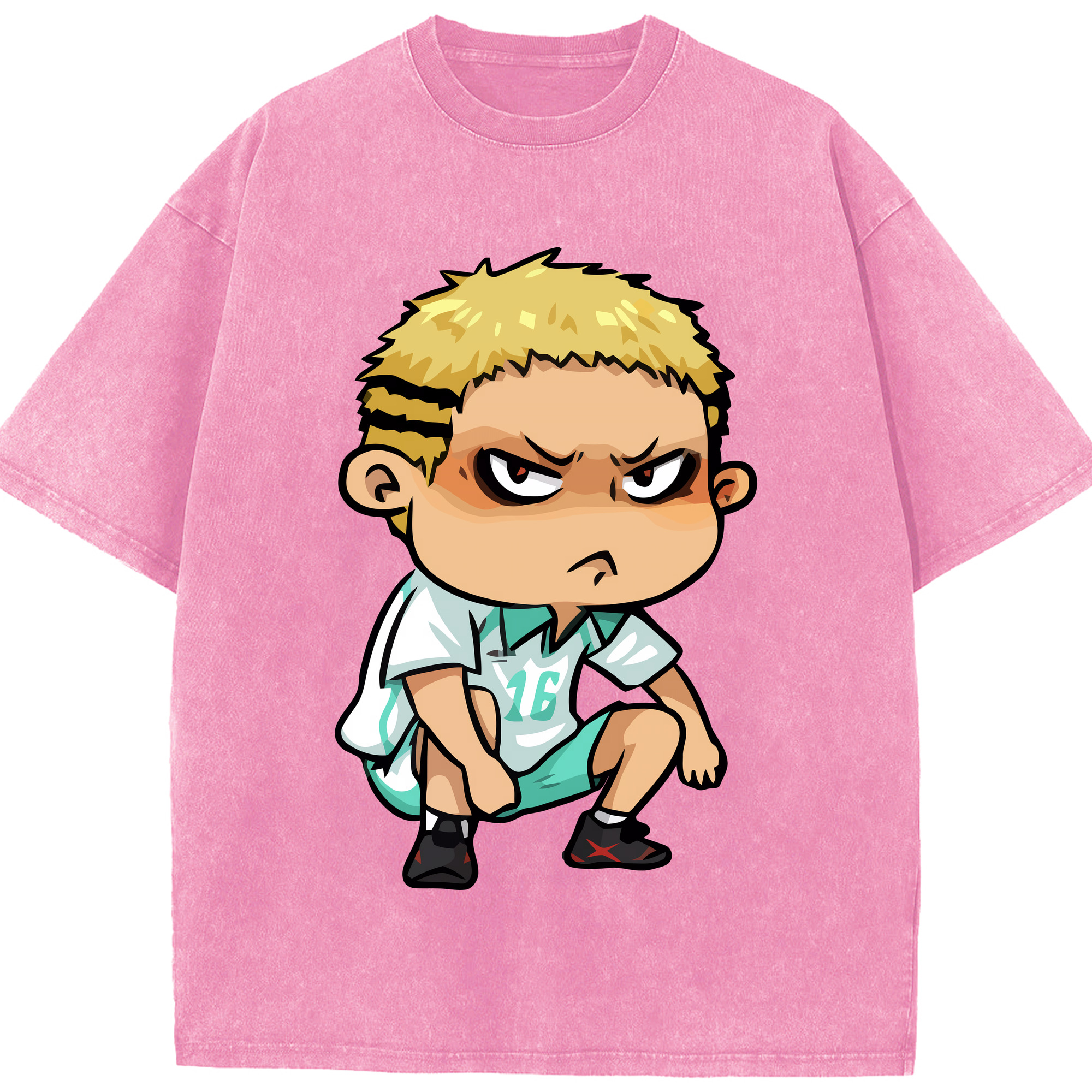 （画像用） ハイキュー!! Haikyu!! 綿100% ヴィンテージ風 半袖Tシャツ（フロントプリント）